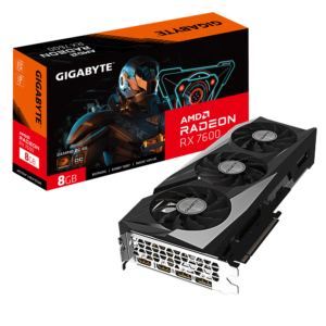 VGA GIGABYTE RADEON RX7600 GAMING OC RGB/3FAN/8GB/GDDR6/128BIT/2755MHZ
