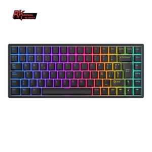 TECLADO MECANICO WIRELESS ROYAL KLUDGE RK84 RGB/75%/TRI MODE/BROWN SW(TACTILE)/PORT/BLACK
