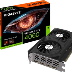 VGA GIGABYTE RTX4060 WINDFORCE OC 8G/GDDR6/128BIT/2475MHZ/GV-N4060WF2OC-8GD