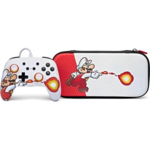 VJ NINTENDO SWITCH CONTROL + CASE POWERA MARIO FIREBALL BUNDLE PWA-A-02251