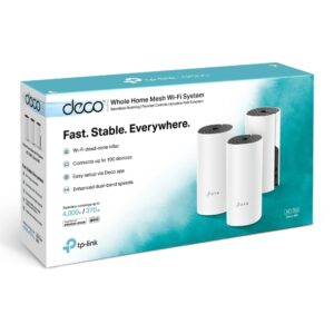 W. TP-LINK ROUTER DECO M4 WHOLE-HOME AC1200 WIRELESS (3 PACK)