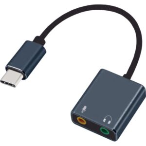 ADAP. ARGOM USB-C OUT AUDIO STEREO IN 3.5MM+MIC IN BLACK ARG-CB-0066